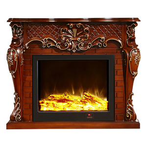 1210mm Dark Color Carving Tracing Gold Electric Fireplace Simulation Heater Home Simple Decorative Cabinet Fireplace - Product Image 6