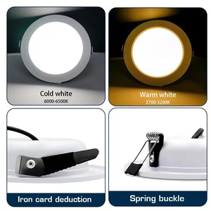 ウォールライト天井ライトLED 5W 9W 12W 15W 18W金属埋め込み式ダウンライトパネルライト - Product Image 2