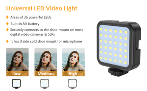 อุปกรณ์ Vlogging บนสมาร์ทโฟน,อุปกรณ์บันทึกปืนลูกซองพร้อมไมโครโฟน LED Video Light ชุด Vlogging พร้อมขาตั้งกล้อง