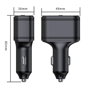 อุปกรณ์ติดตาม GPS ขนาดเล็ก4G สาย USB ที่ชาร์จโทรศัพท์ที่จุดบุหรี่ในรถ SOS อุปกรณ์ติดตาม GPS กันขโมย