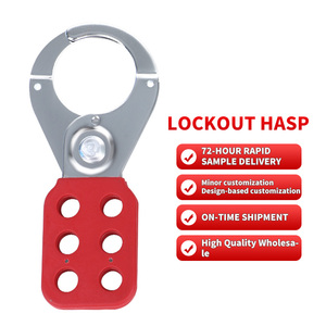 QVAND sécurité industrielle acier 6 trous ciseaux moraillon dispositif de verrouillage groupe verrouillage moraillon Tagout pour la sécurité électrique - Product Image 1