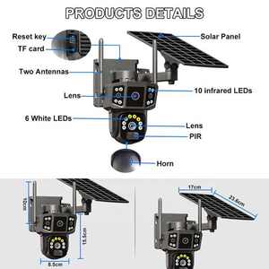 <strong>Best</strong> Seller 4MP Dual Lens IP CCTV Security <strong>Camera</strong> WiFi 4G Solar-Powered PIR Human Detection CMOS <strong>CCD</strong> Sensors Cloud Data Storage - Product Image 4