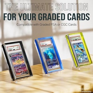 Rõ ràng Acrylic cgc slab trường hợp 99% UV kháng phân loại thẻ Tấm bảo vệ hiển thị chủ từ <span class=keywords><strong>plexiglass</strong></span> giao dịch thẻ trường hợp - Product Image 4