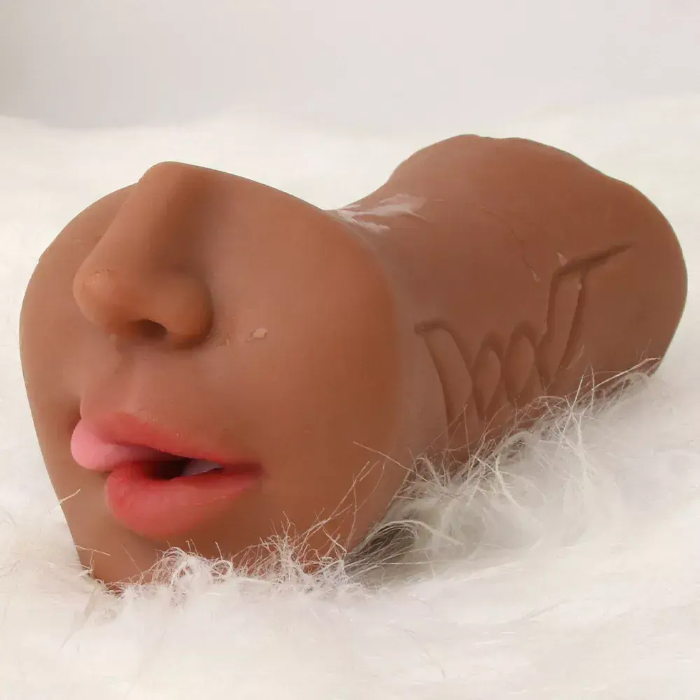 Hot 3 in 1 Male Masturbator Tongue Deep Throat TPE Pocket Pussy Realistic Vagina Anus Anal Masturbation Sex Toys For Men