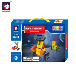 49pcs Plastic Safety <strong>Robot</strong> Model Magnet <strong>Building</strong> Blocks <strong>Game</strong> for Children - Product Image 5