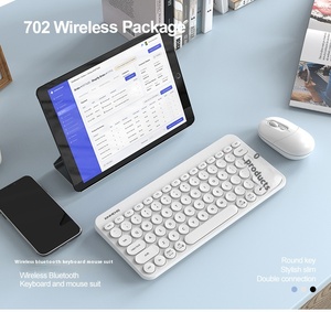 XINMENGRF702オフィスビジネス用ポータブルキーボードおよびマウス用のワイヤレス充電Bluetoothデュアルモードキーボード - Product Image 2