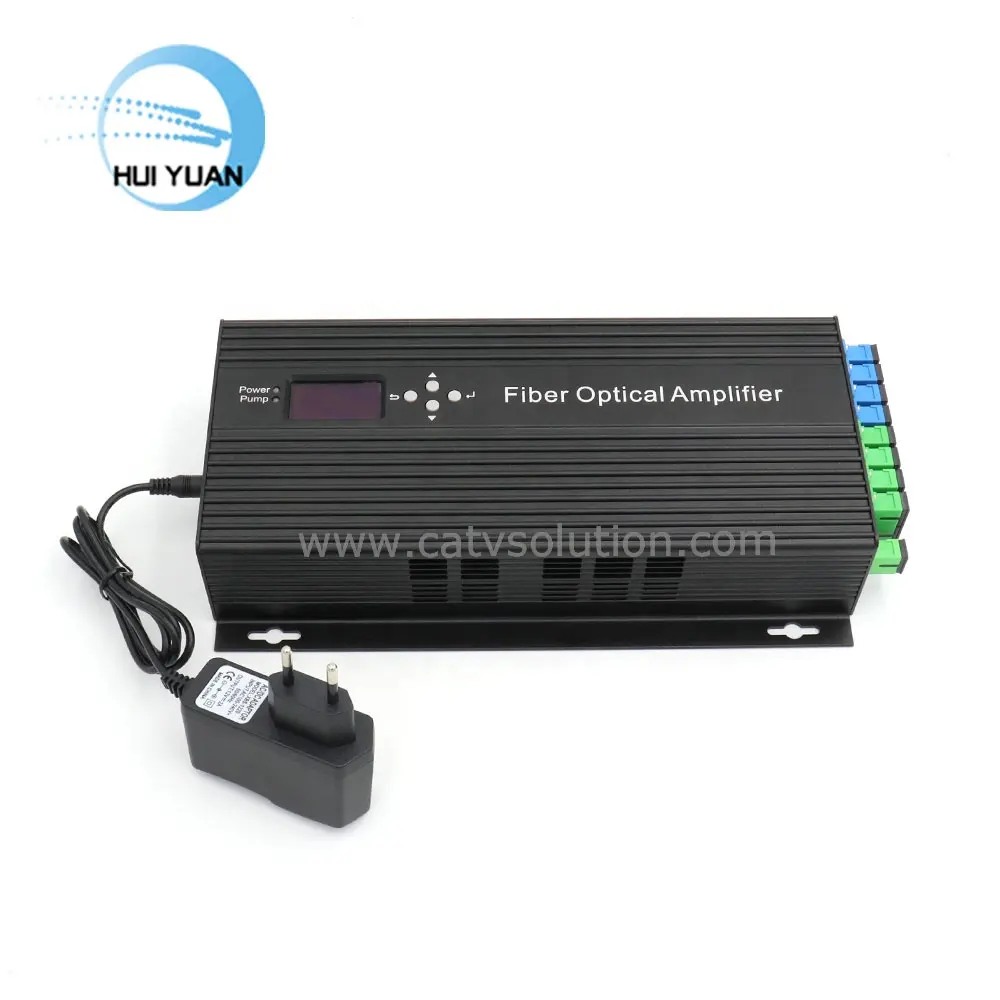 8x21 Port High Power 1550nm Optical EDFA Out Power 21dBm EDFA 8 Port WDM EDFA CATV Amplifier