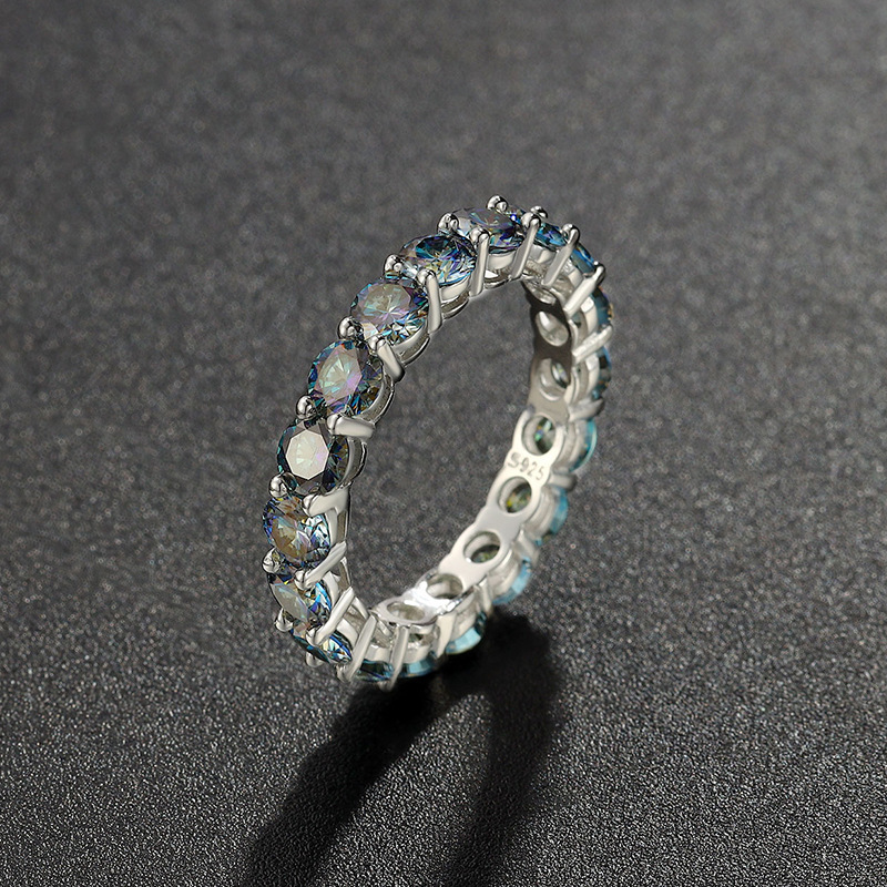 Moissanite blu colorato da 0,3 ct