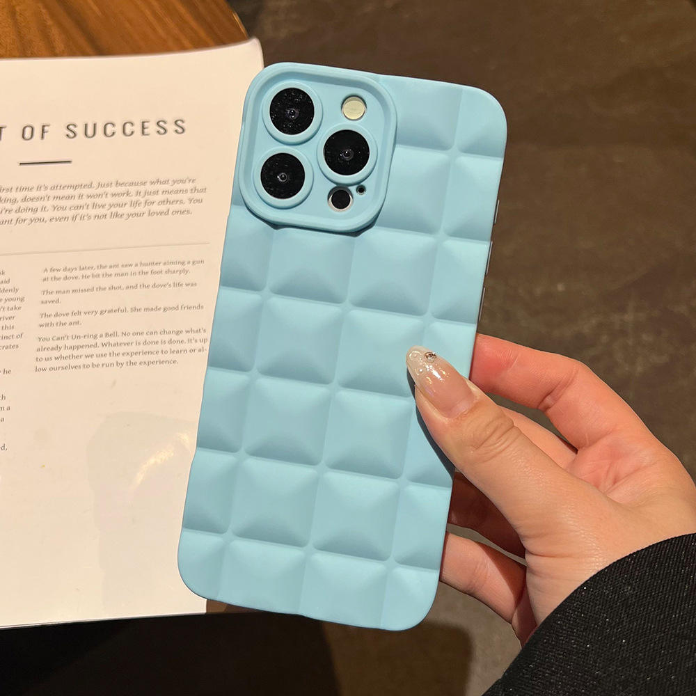 Funda a cuadros azul claro