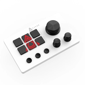 AJAZZ AKP03 Controlador de escritorio 6 Teclas macro Teclado personalizado LCD Botones de pantalla táctil LED Teclado inteligente programable DIY