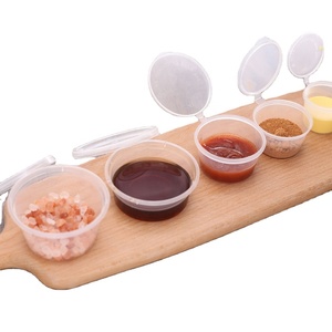 Lid Cover Plastic Pp Disposable Plastic Boxes 1 1.<strong>5</strong> <strong>2</strong> 3 4 <strong>5</strong> <strong>Oz</strong> and 150ml <strong>Cup</strong> Customized Logo - Product Image 1