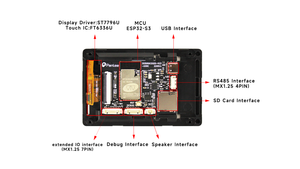 แผงวงจรพัฒนา ESP32-S3 SOC พร้อมหน้าจอสัมผัสขนาด3.5นิ้วสี320x480จอแสดงผล LCD PCB และ PCBA - Product Image 6