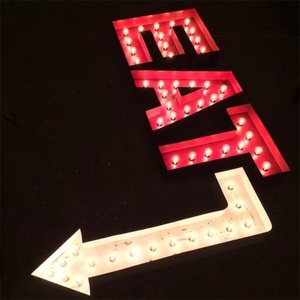 Dekoration Festzelt Zeichen Big Bulb LED KTV Bar Billboard Rostiges und leuchtendes Wort mit Dot Matrix Exposed Personality Lighting - Product Image 4