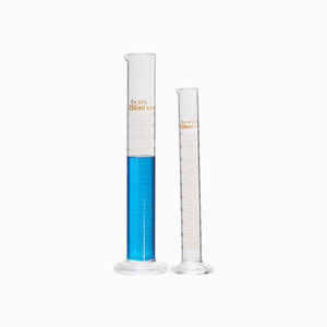 Laboratuvar kullanımı Boro 3.3 cam 25ml 50ml 100ml Tiandi Lab emzik ve cam yuvarlak taban ile ölçme silindiri mezun - Product Image 3