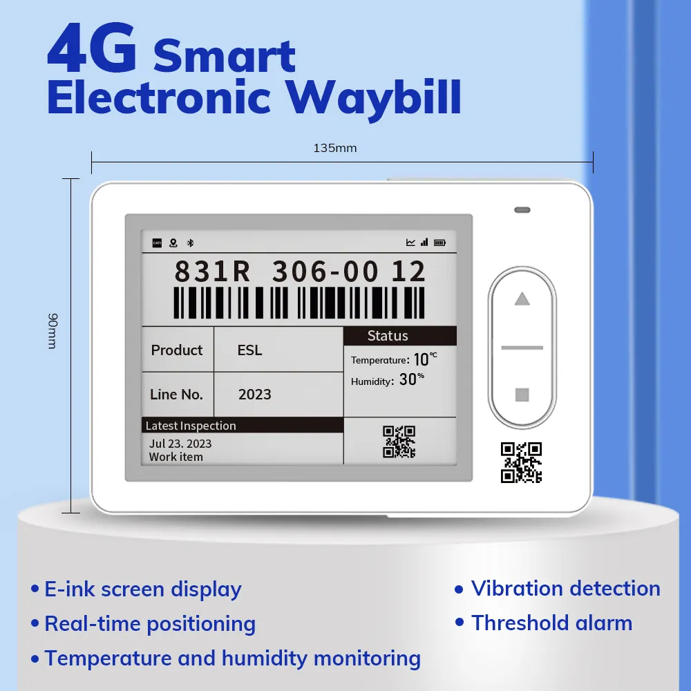 MinewTag ที่กําหนดเองสมาร์ท Ble E-ink แสดงใบนําส่งสินค้า GPS เครื่องบันทึกข้อมูล Tracker เซ็นเซอร์อุณหภูมิและความชื้นพร้อมโพรบ 2 อัน