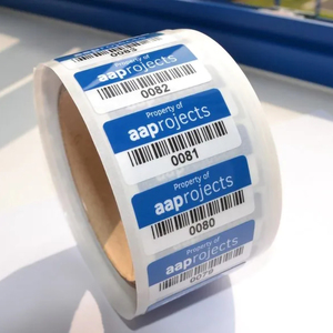 Custom Adhesive Metal Aluminum Qr Code Barcode Pre Printed <strong>Asset</strong> Tracking ID Labels Sticker <strong>Fixed</strong> <strong>Asset</strong> Tags and Label Printing - Product Image 1