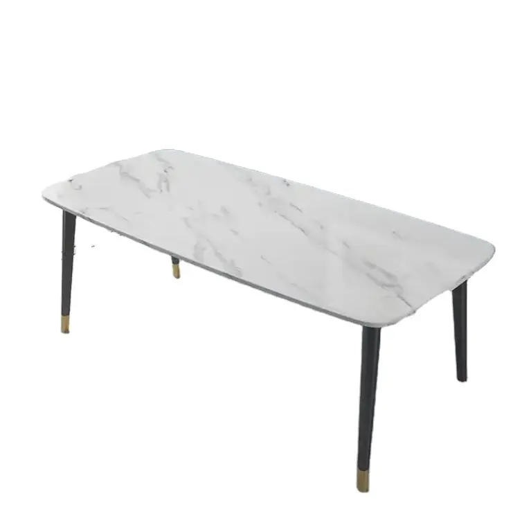 Minimalist Dining Room Furniture Tables Marble Top Table Ceramic Dining Table with 6 Chairs for Restaurant