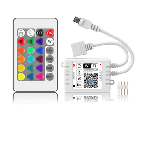 Заводская цена, белый корпус, RGB IR 24 клавиши, WIFI контроллер, приложение для смартфона Magic Home IR 24 клавиши WIFI RGB контроллер - Product Image 1