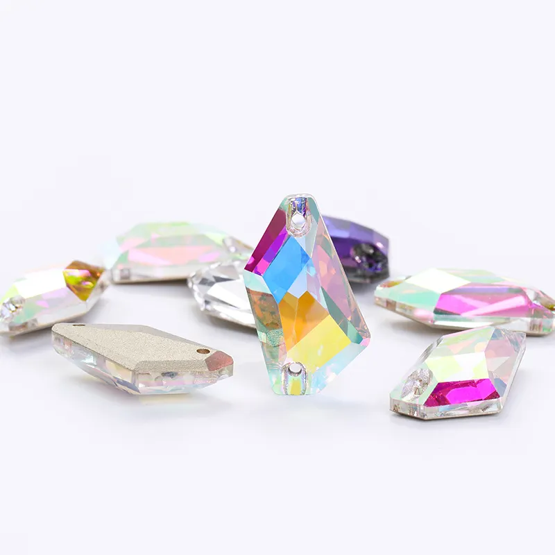 Xichuan-De-arte De lujo en forma De 13*23mm biselados flatback cose en el cristal piedras para hacer joyas DIY accesorios De decoración De diamantes De imitación