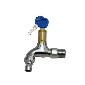 Brushed Alloy with Lock Washing Machine Faucet 4 <strong>Minutes</strong> Quick Open Anti-theft Faucet Tap <strong>Key</strong> Lock Faucet - Product Image 5