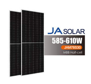 JA太阳能电池板深蓝色3.0 MBB半电池模块大功率JAM78S30 585-610 GR商用单太阳能电池板 - Product Image 1