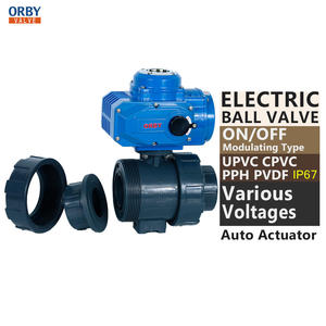 บอลวาล์วไฟฟ้าสำหรับระบบน้ำ DN40พีวีซี PPH ABS บอลวาล์วปรับแต่งได้ DN50 PN10 - Product Image 1