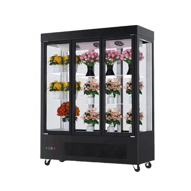Réfrigérateur à affichage de fleurs au frigo, glacière, verre, pour magasin de fleurs