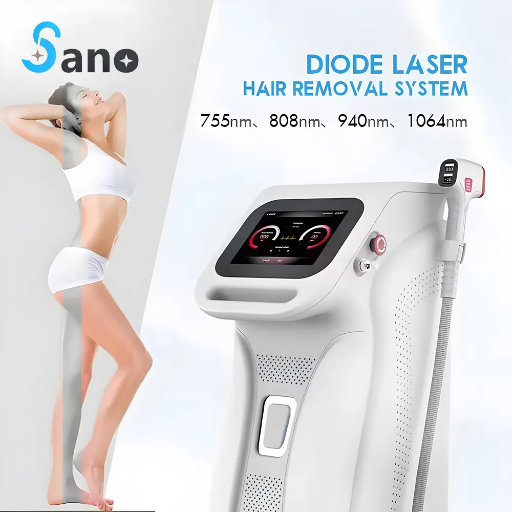 Mesin laser penghilang rambut diode 808nm yang paling populer/755 808 940 1064nm diode laser