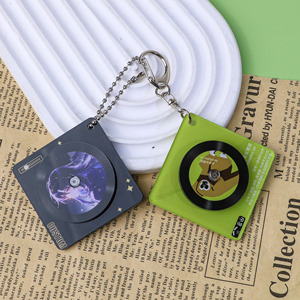 Mini Acrylic CD mô hình NFC Keychain album nhạc móc khóa vòng chìa khóa treo nhựa phim hoạt hình Keychain tùy chỉnh Mini CD Album Acrylic - Product Image 1