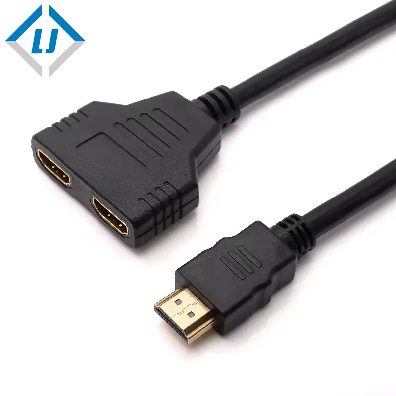 1080P HDMI Splitter Cavo 1 Maschio A Doppio 2 Femminile Y di estensione Splitter Adapter