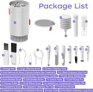 20 in 1 dizüstü ekran klavye temizleyici kiti klavye temizleyici kiti Tablet telefon bilgisayar PC kamera temizleme fırçası - Product Image 2