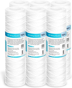 Whole House 10''x2.5'' String Wound Water <strong>Filter</strong> Replacement Cartridge Universal Sediment <strong>Filters</strong> for Well Water