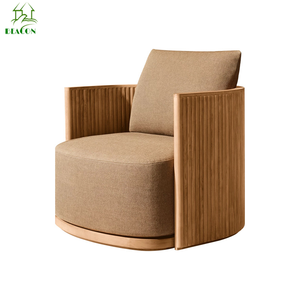 شرفة فناء مخصصة مخصصة بتصميم عصري فاخر للحديقة من خشب الساج أريكة مفردة مقاومة للماء من خشب الساج - Product Image 4