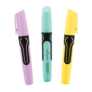 Commercio all'ingrosso Private Label di Colore Della Cancelleria Evidenziatore Arcobaleno Promozionale Marcatori & Evidenziatori Scalpello Set con Impugnatura Morbida - Product Image 4