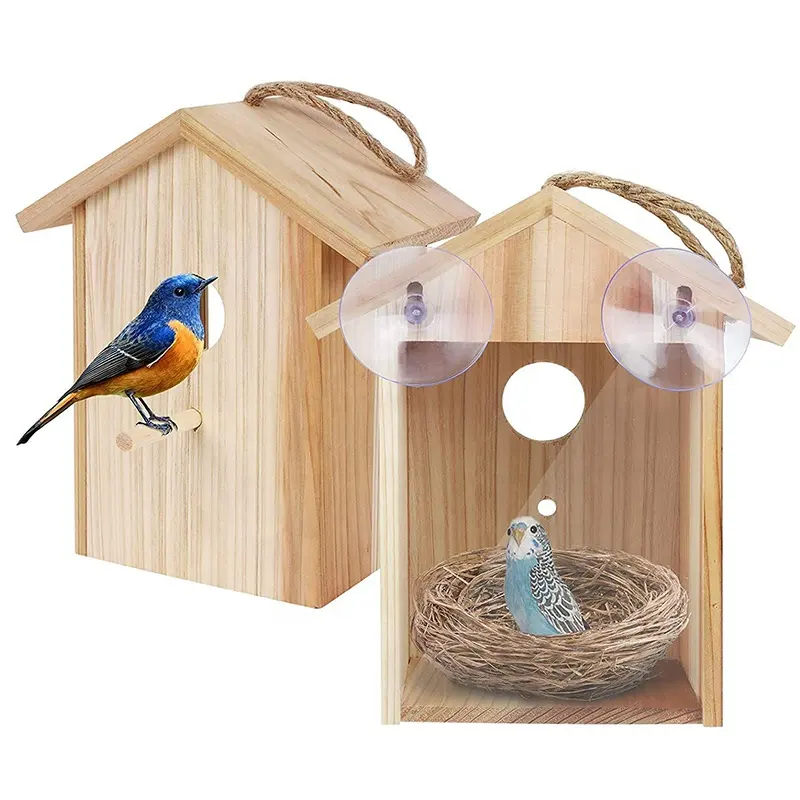 Kotak Bersarang Burung Kayu Dekorasi Tempat Berlindung untuk Taman Luar Ruangan Burung