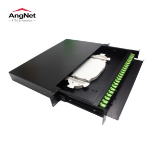 24 Portas Fibra Rack Mount Fibra Óptica Distribuição Patch Panel