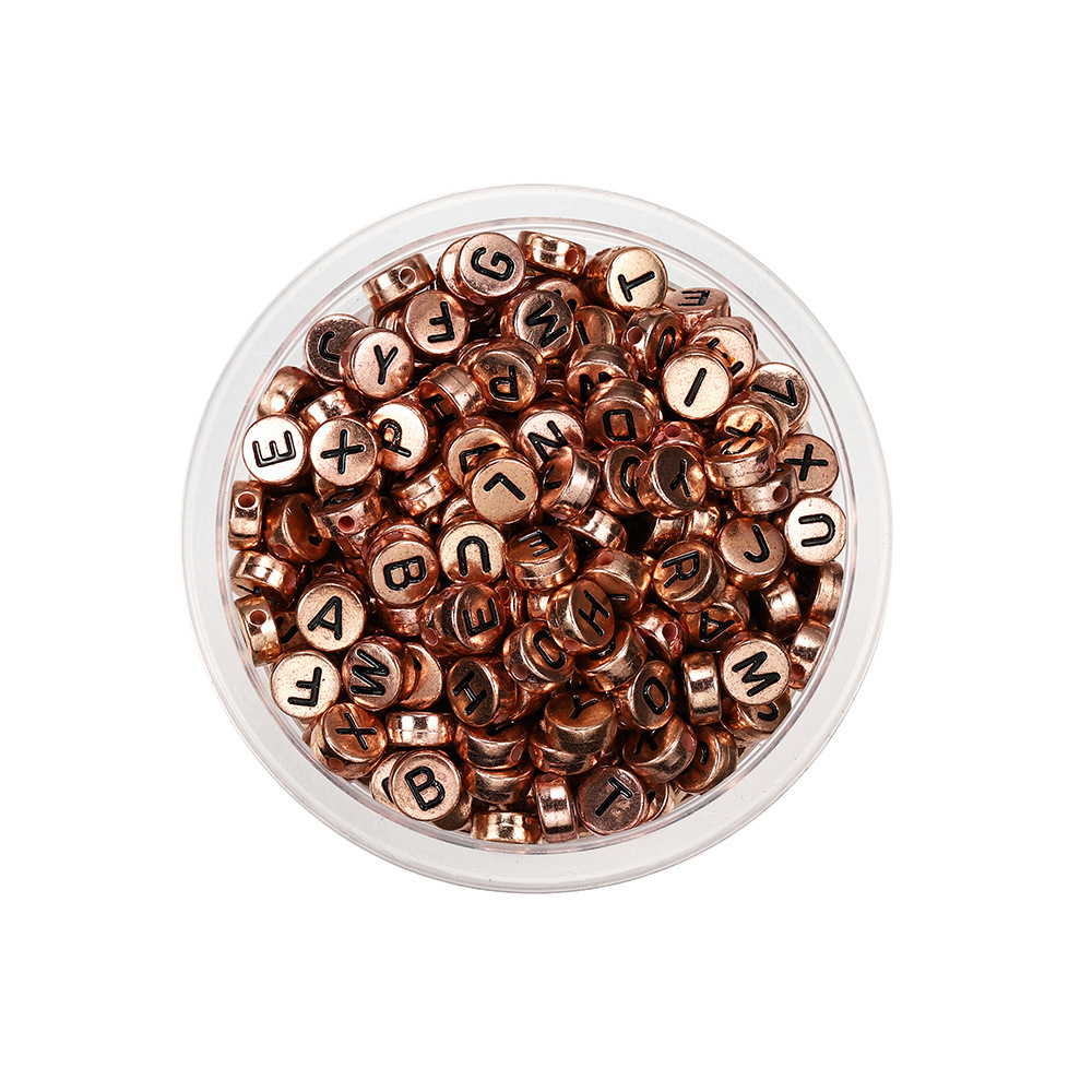 Perles anglaises rondes en cuivre noir antique