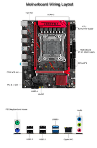 JGINYUE X99 Motherboard X99M-H LGA 2011-3 Xeon E5 V3 V4 CPU DDR3 RAM Zweikanal-Speicher 6-Phasen-Netzteil M.2 NVME/SATA - Product Image 4