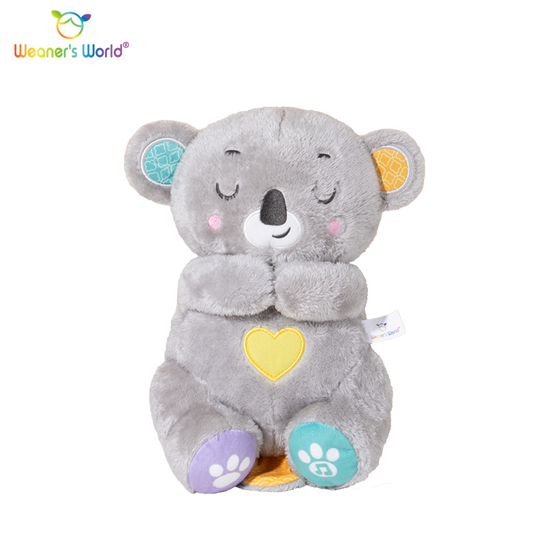 Breathing heartbeat koala toy