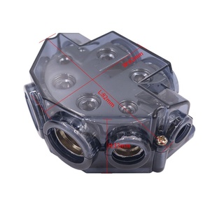 6 vías de potencia 1x0/2/4 calibre entrada 2x0 2x4 2x8 calibre salida bloque de distribución de energía para amplificador de coche divisor de Audio