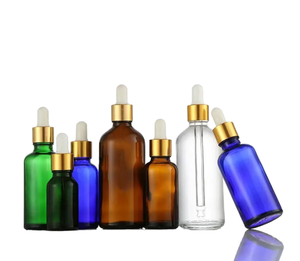 5ml 10ml 15ml 20ml 30ml 50ml 100mL Botella de aceite fino de vidrio marrón Muestra de botella de vidrio cuentagotas vacía con escala - Product Image 1