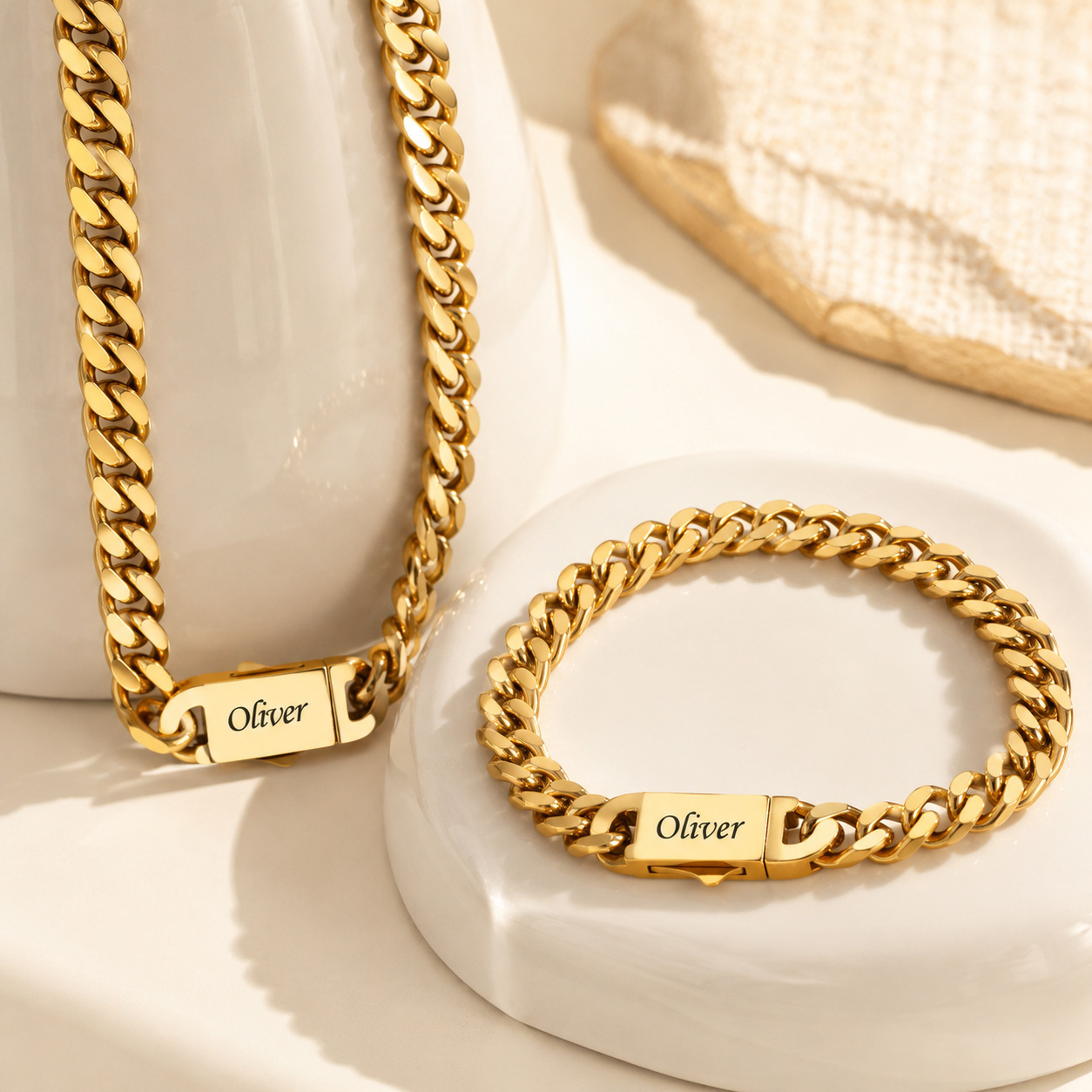 Gold necklace-40cm