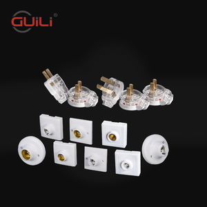 Soporte de bombilla LED E27 de PVC, interruptor de ajuste cuadrado redondo B22, Base de lámpara colgante, portalámparas para el hogar
