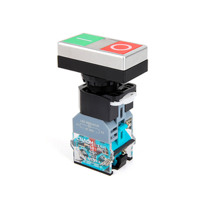 Prezzo scontato 22mm auto-reset rettangolo testa illuminata doppio pulsante interruttore LA38-11DRG - Product Image 2
