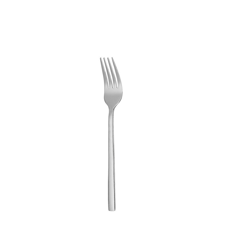 Tenedor de postre de plata