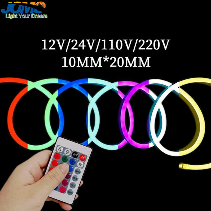 شريط إضاءة LED نيون ذكي عالي الجودة بلون واحد/ألوان RGB للتلفزيون