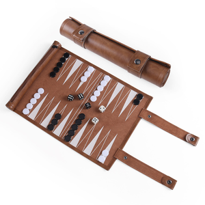 Thủ công di động <span class=keywords><strong>backgammon</strong></span> Hội Đồng Quản trị Túi trò chơi thiết lập PU da cuộn lên du lịch <span class=keywords><strong>backgammon</strong></span> - Product Image 1
