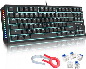 Hot professional 87 tasti RGB illuminano la tastiera da gioco per PC cablata meccanica - Product Image 6