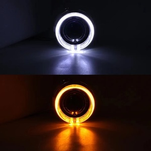 Araba far projektör lens güçlendirme kiti için melek gözler ile 2.5 inç bi LED projektör lens far kefen - Product Image 3
