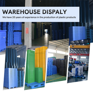 Leadloong công nghiệp HDPE Pallet Nhựa 1000*1000*140mm 4 cách chín chân thổi đúc làm tổ Stackable cho xuất khẩu - Product Image 5